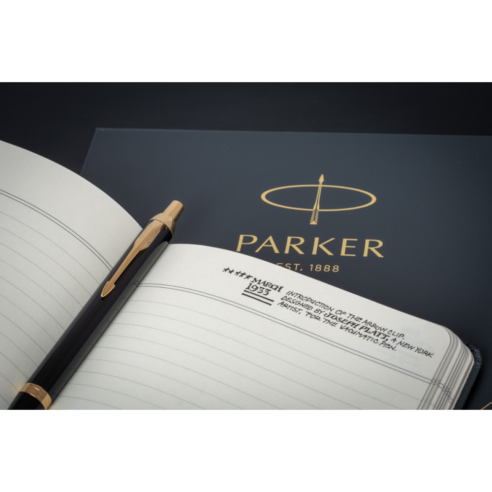 Набор Parker IM Black GT (шариковая ручка + блокнот)